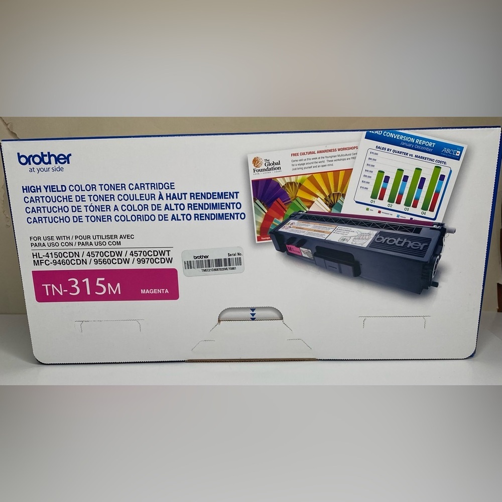 Brother High Yield TN315M Magenta Ink Color Toner New in Box
